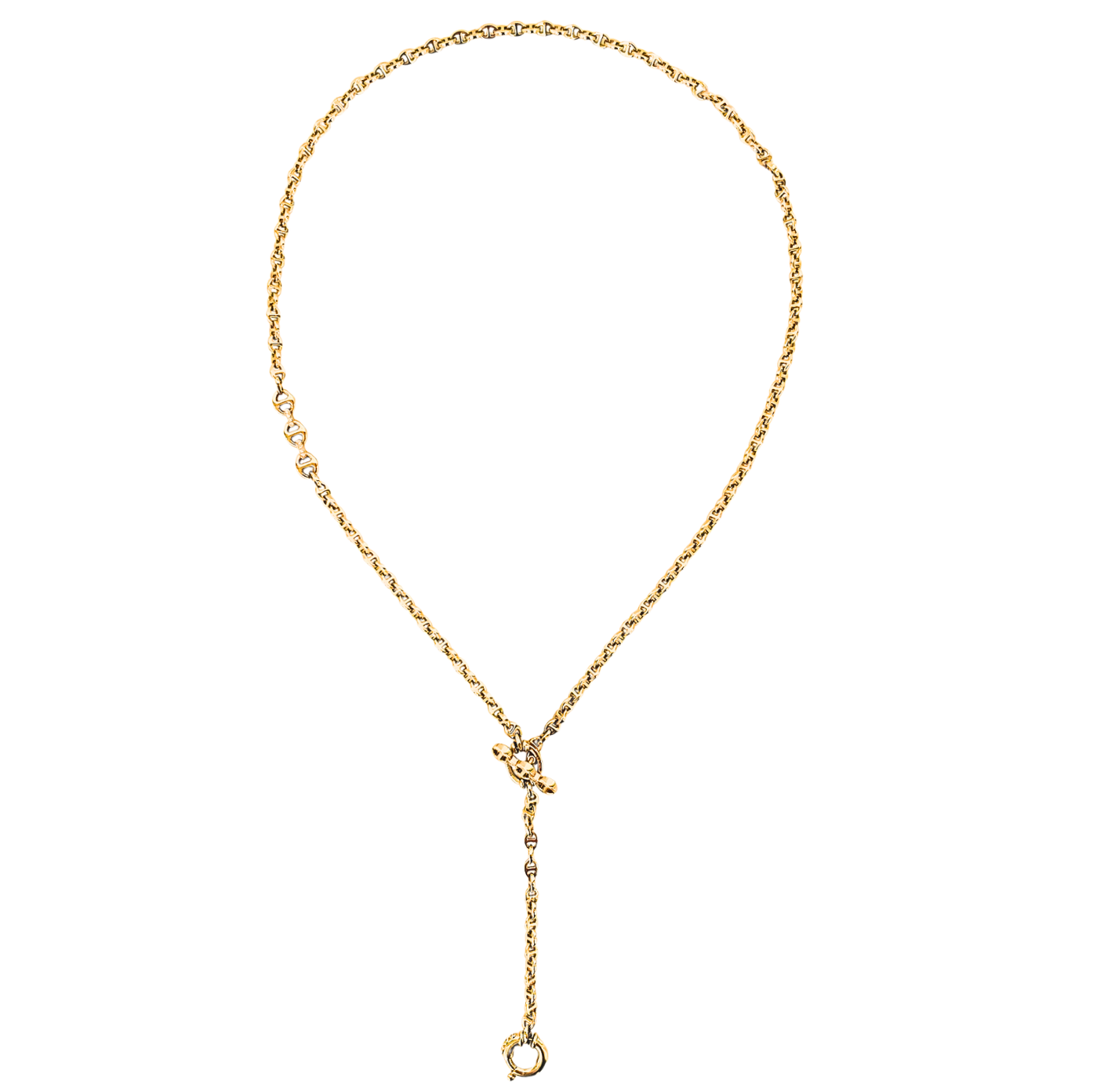Hoorsenbuhs 18k Yellow Gold Diamond Open-Link Chain Necklace