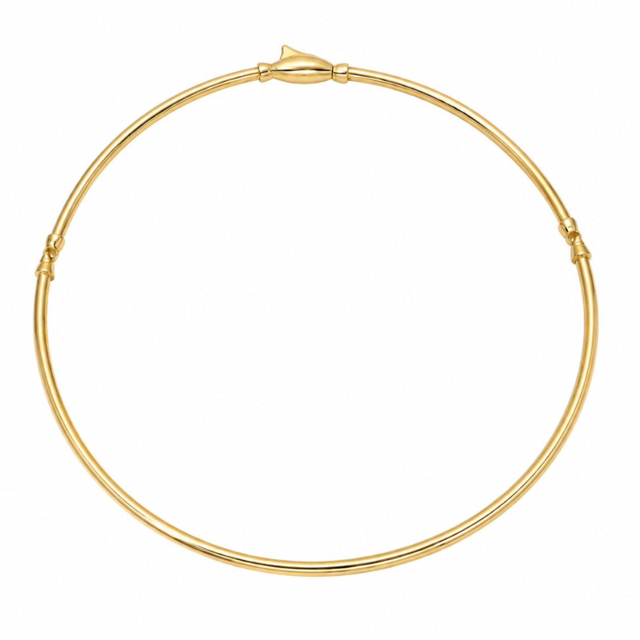 14k Yellow Gold Tube Choker