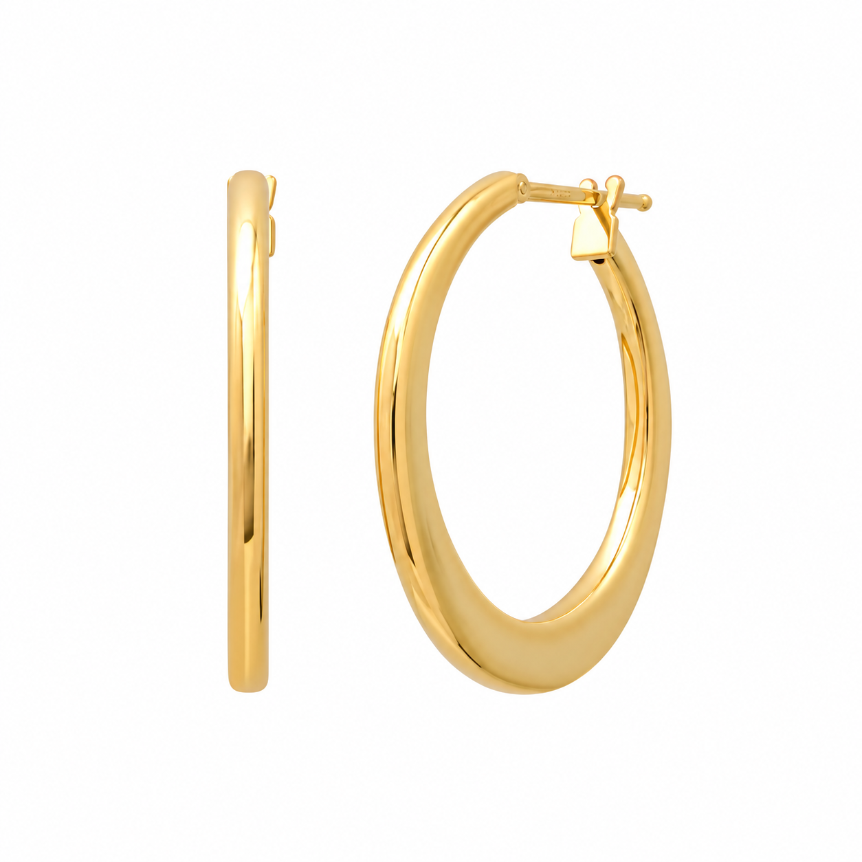 Shylee Rose 14k Yellow Gold Graduated Skinny Hoops