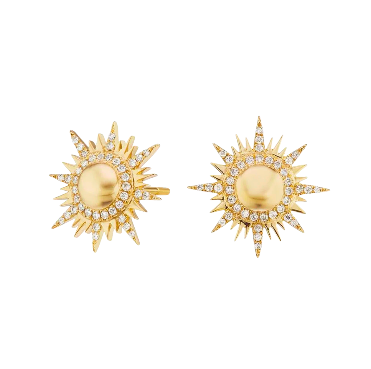 Sorellina Il Sole Studs in 18k Yellow Gold