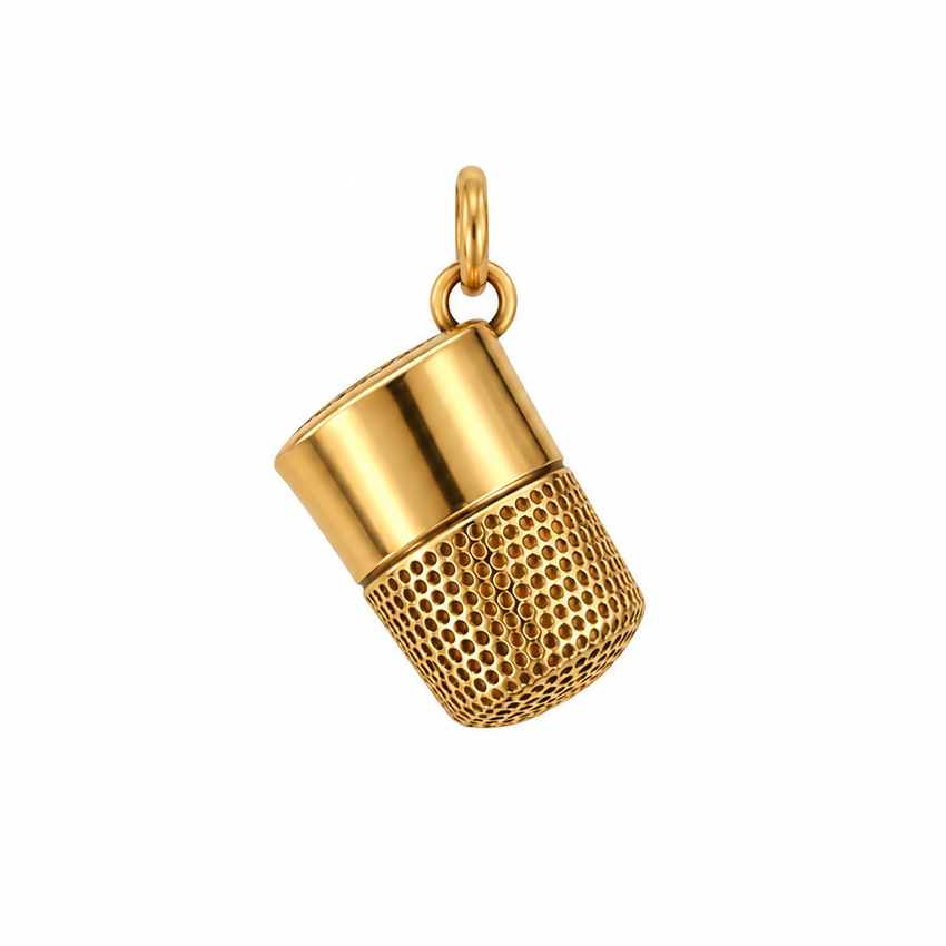 Vintage 14k Yellow Gold Sewing Thimble Charm